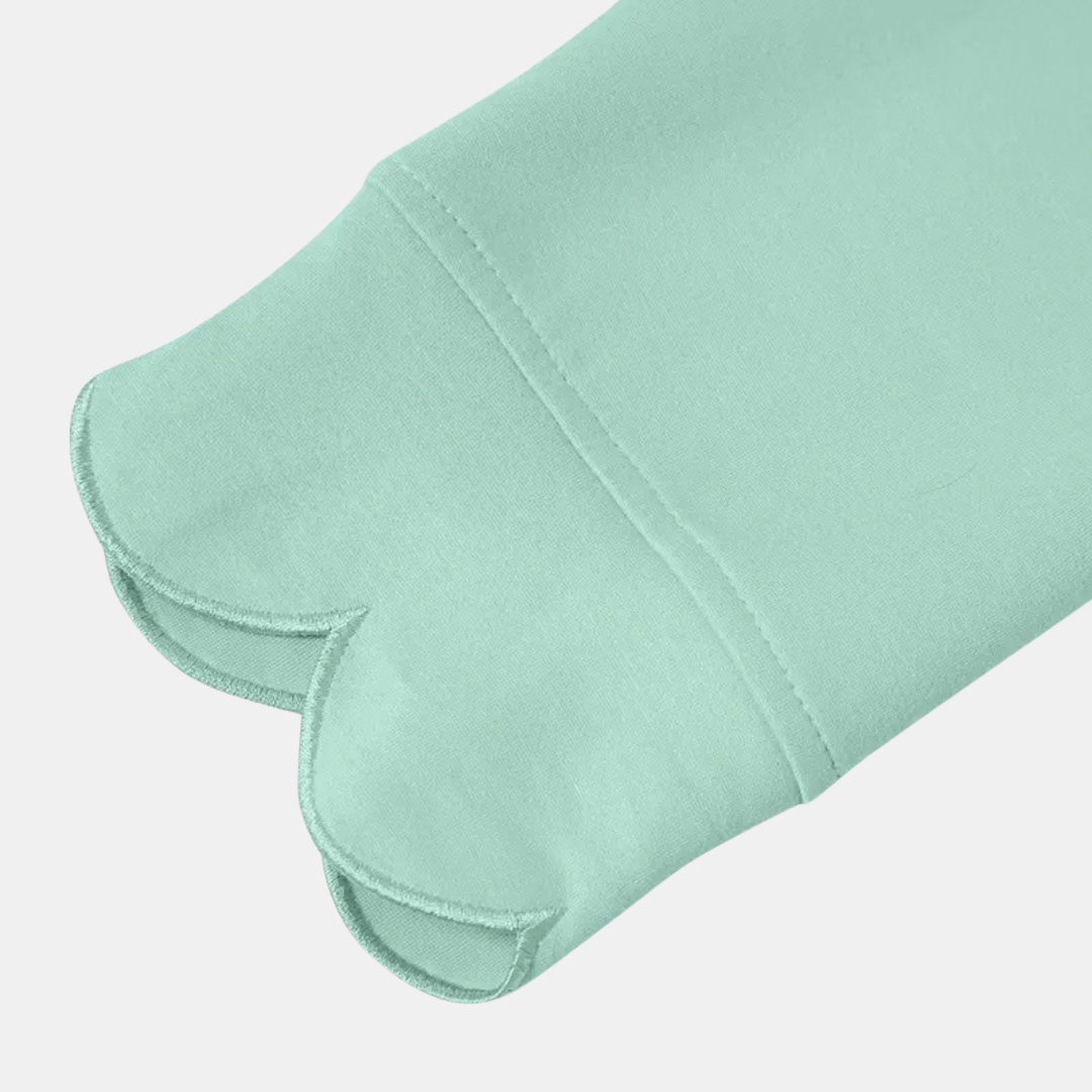 Women's Scallop Hem Crewneck Oversized Sweatshirt