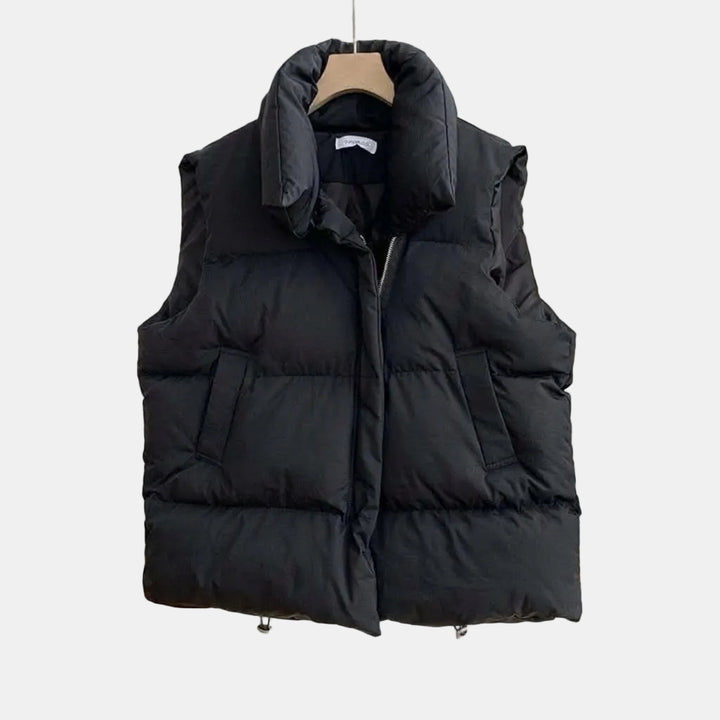 Women's Quilted Puffer Vest Sleeveless Stand Collar Gilet