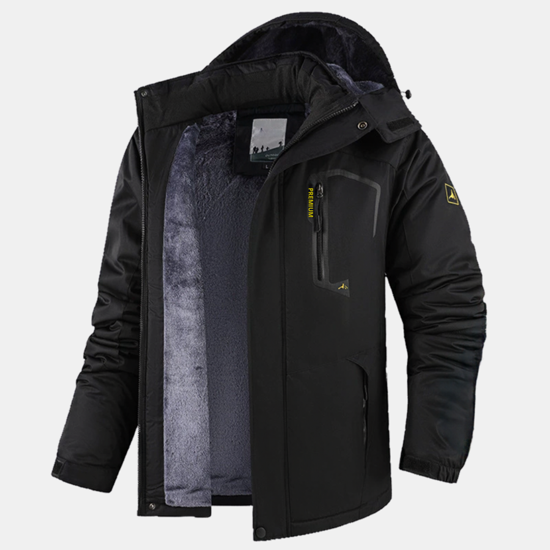 Women's Fleece Lined Hooded Zip Up Windbreaker Jacket