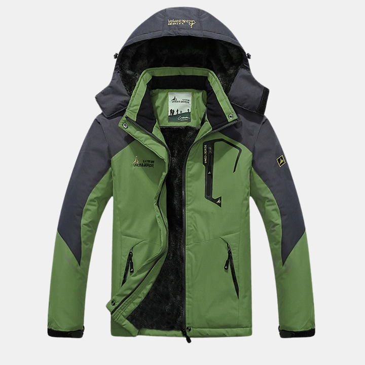 Women's Fleece Lined Hooded Zip Up Windbreaker Jacket