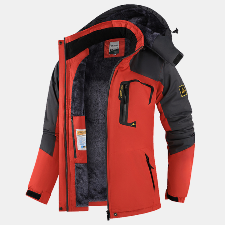 Women's Fleece Lined Hooded Zip Up Windbreaker Jacket