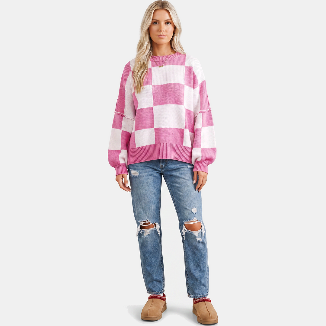 Women's Oversized Balloon Sleeve Chunky Knit Sweater